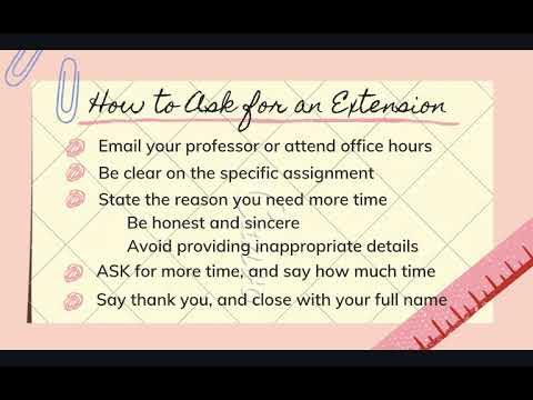 How to Ask a Professor for an Extension