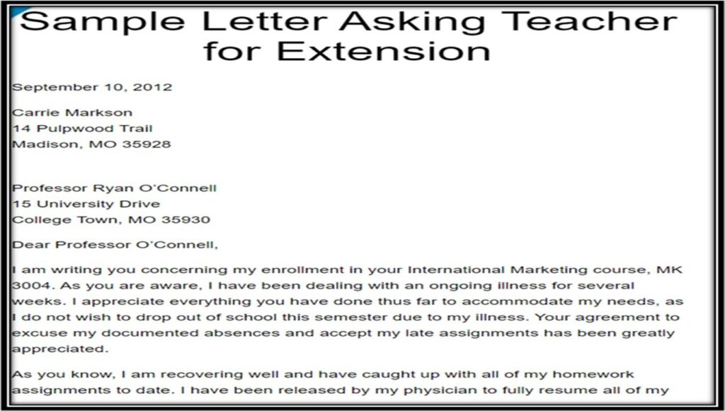 How to Ask Professor for Extension